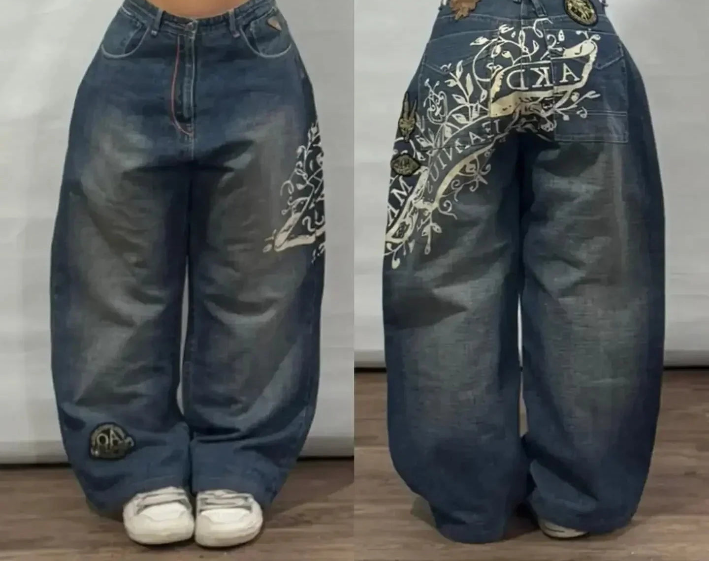 Oversized Mopping Wide Leg Jeans