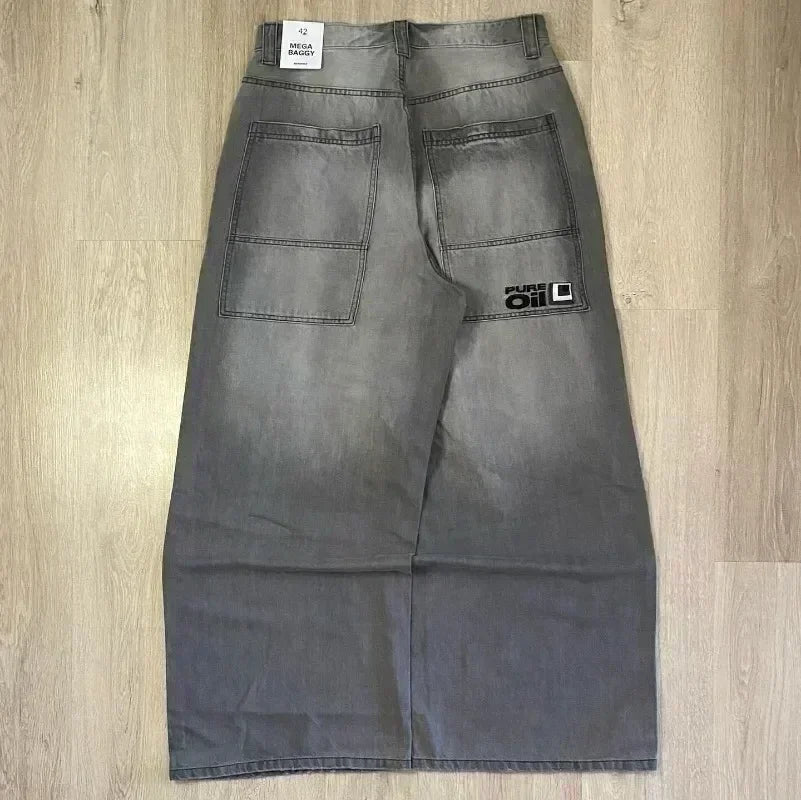 Oversized Mopping Wide Leg Jeans