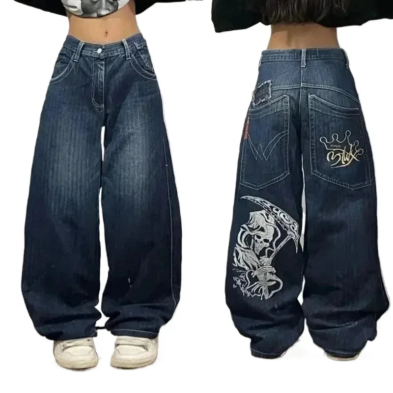 Baggy Wide Leg Black Jeans