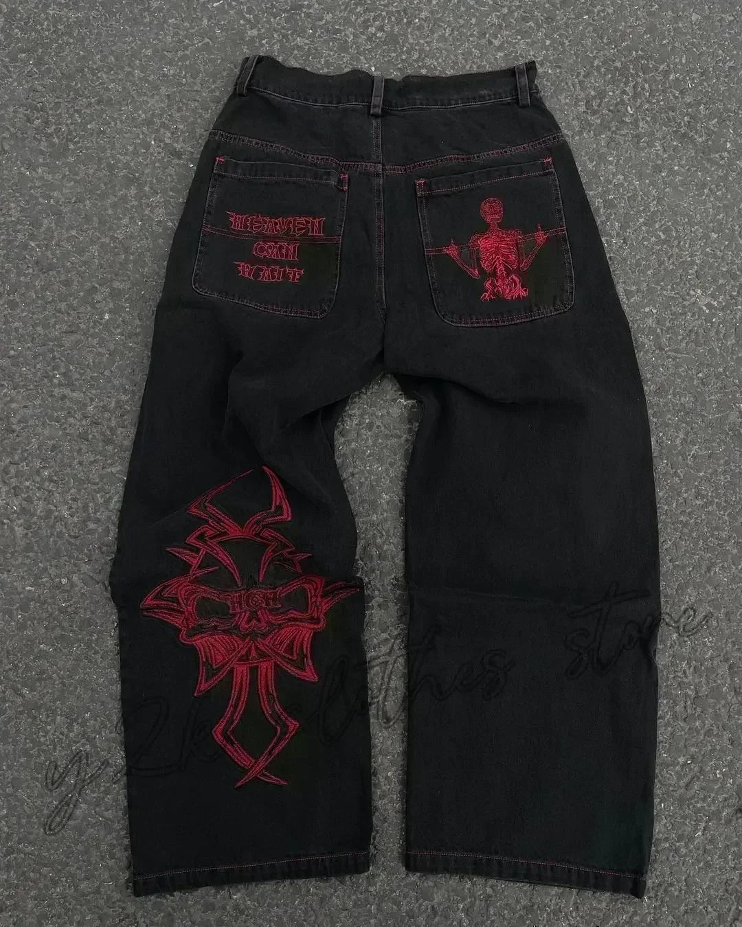 Baggy Wide Leg Black Jeans