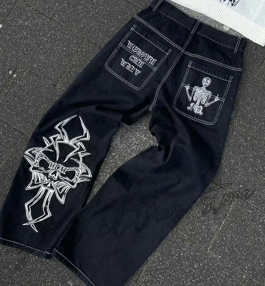 Baggy Wide Leg Black Jeans