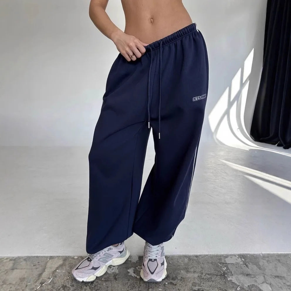 Black Oversized Wide Leg Joggers