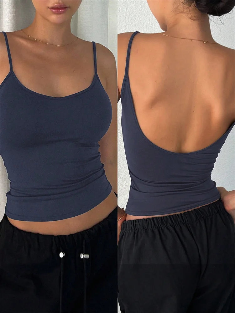 Backless Cami Crop Top