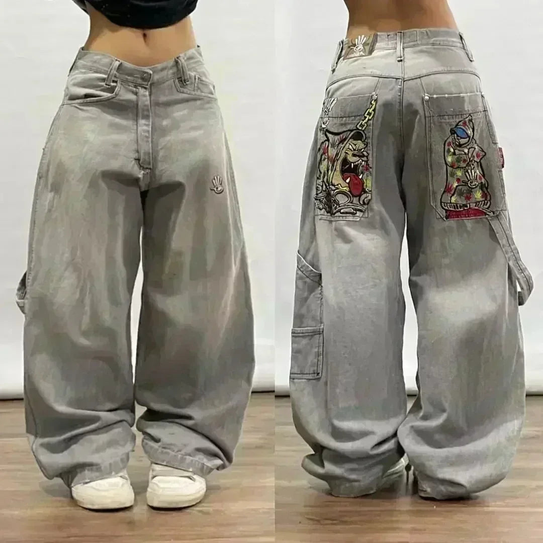Baggy Wide Leg Black Jeans