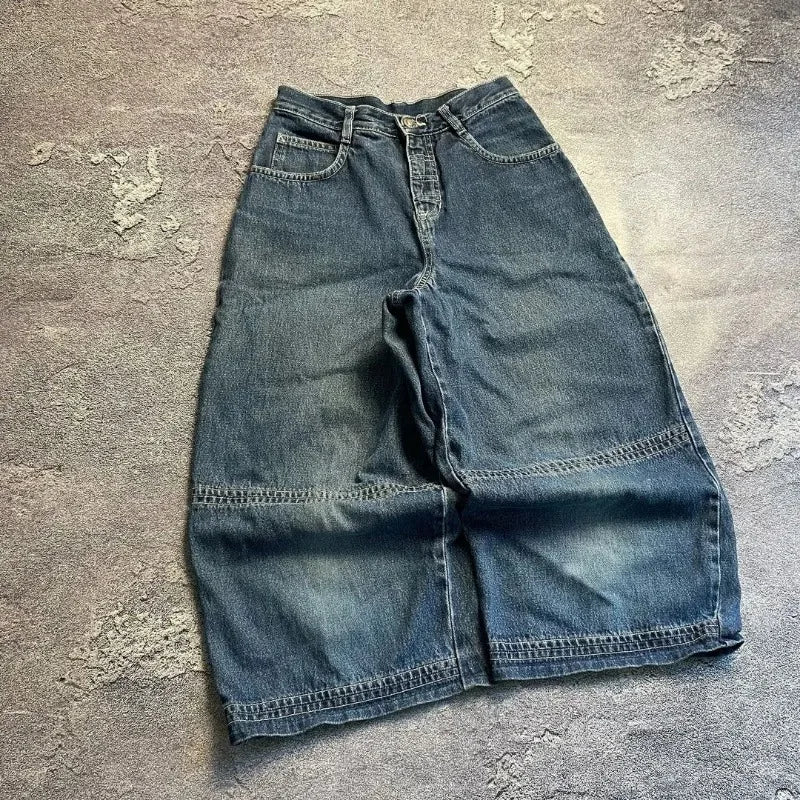 Harajuku Letter Embroidery Loose Jeans
