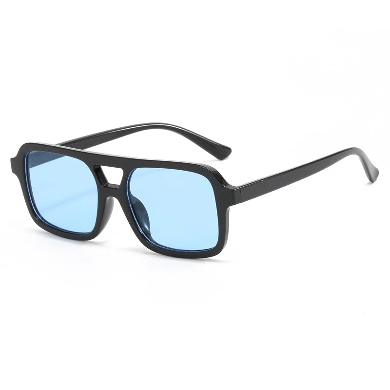 Y2K Small Frame Retro Double Beam Sunglasses