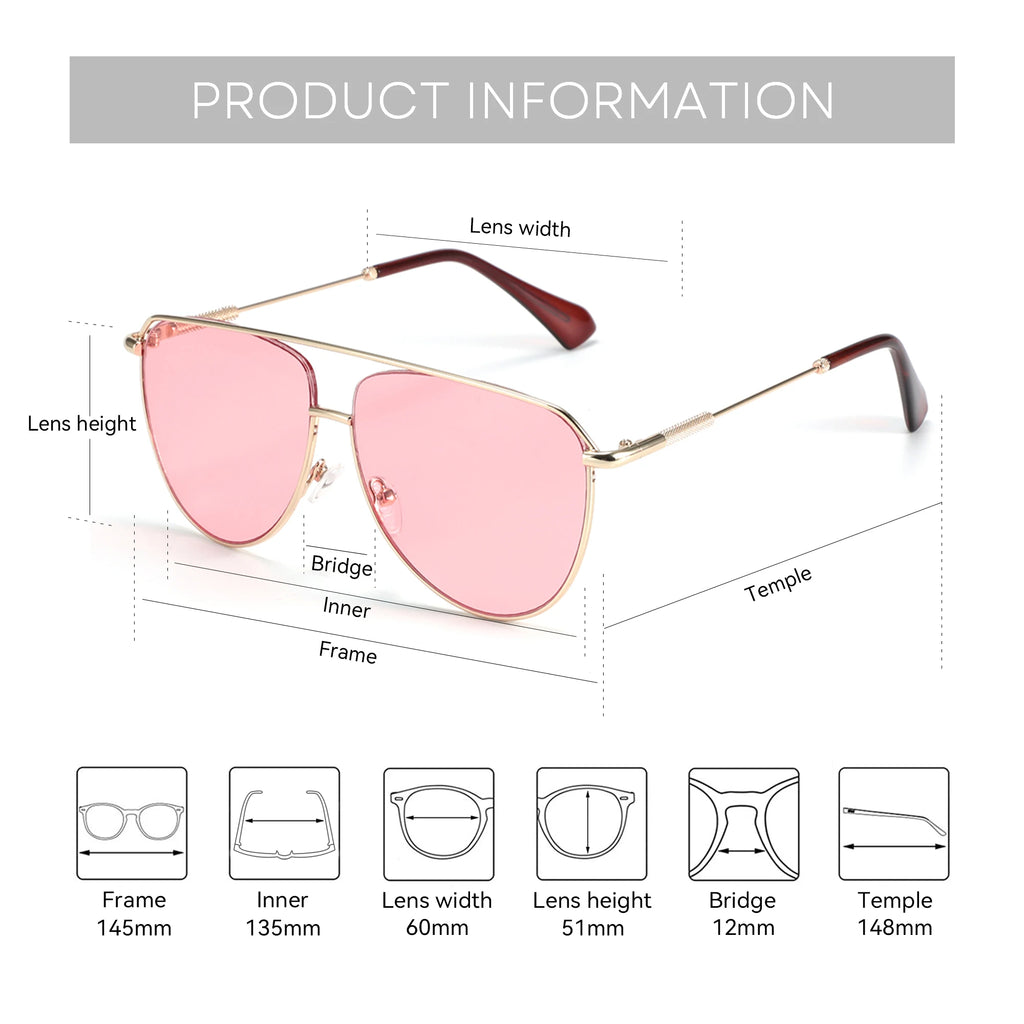 Pilot Double Bridge Gradient Sunglasses