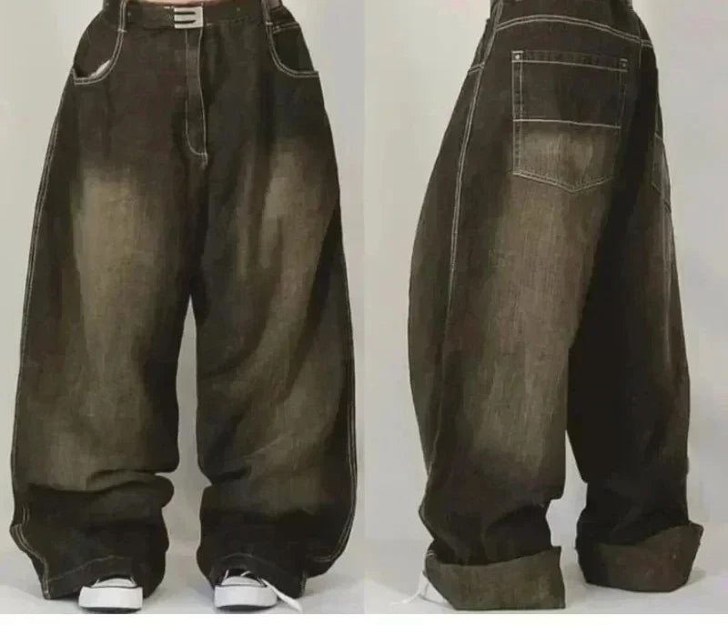 Oversized Mopping Wide Leg Jeans