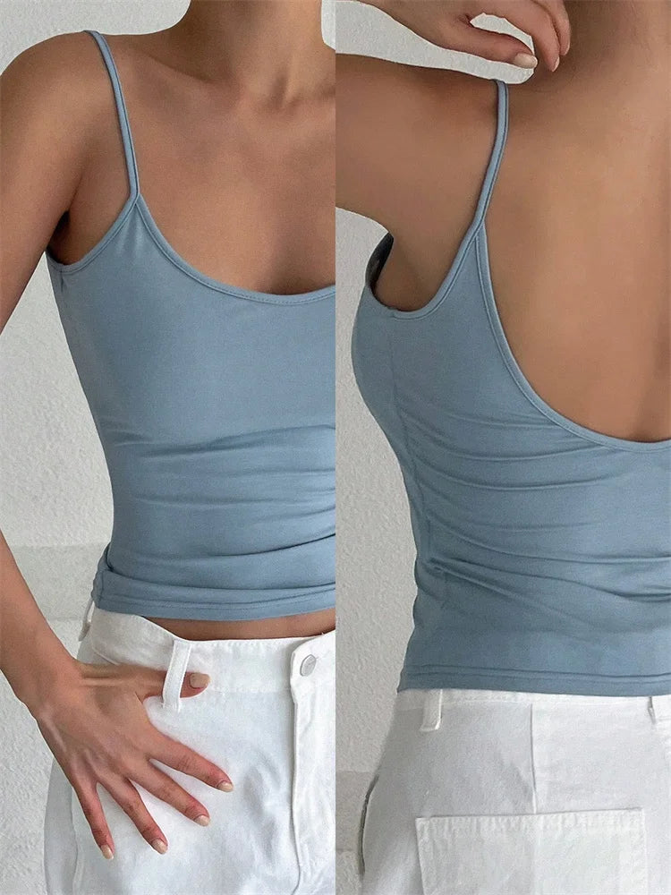 Backless Cami Crop Top