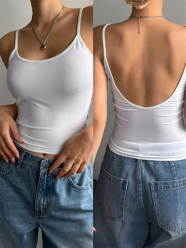 Backless Cami Crop Top