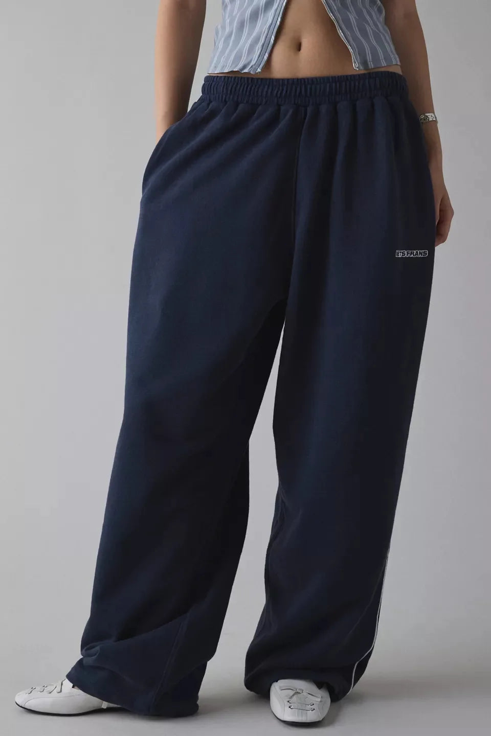 Y2K Letter Embroidery Wide Leg Sweatpants