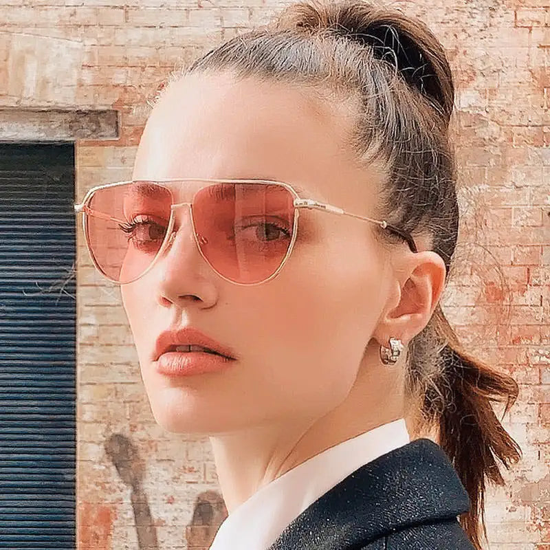 Pilot Double Bridge Gradient Sunglasses