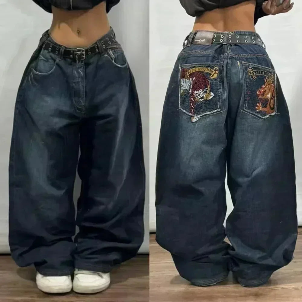 Baggy Wide Leg Black Jeans