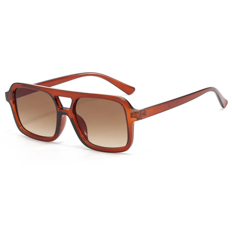 Y2K Small Frame Retro Double Beam Sunglasses