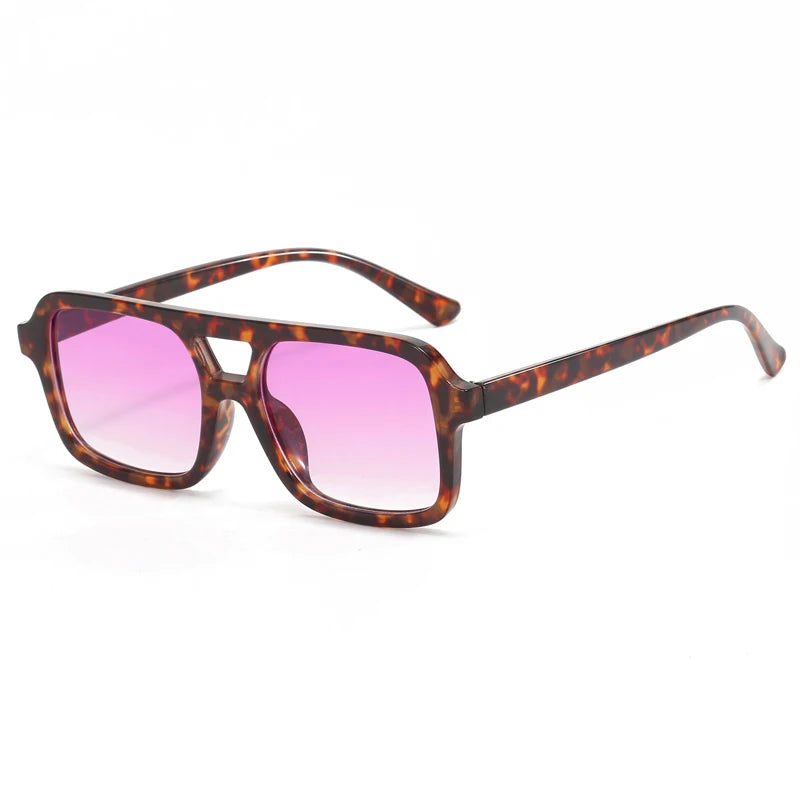 Y2K Small Frame Retro Double Beam Sunglasses
