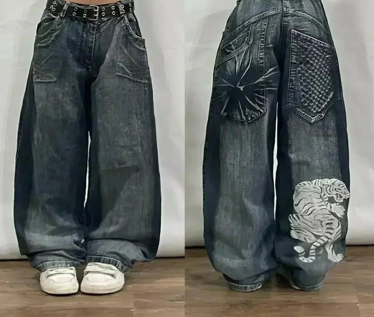 Oversized Mopping Wide Leg Jeans
