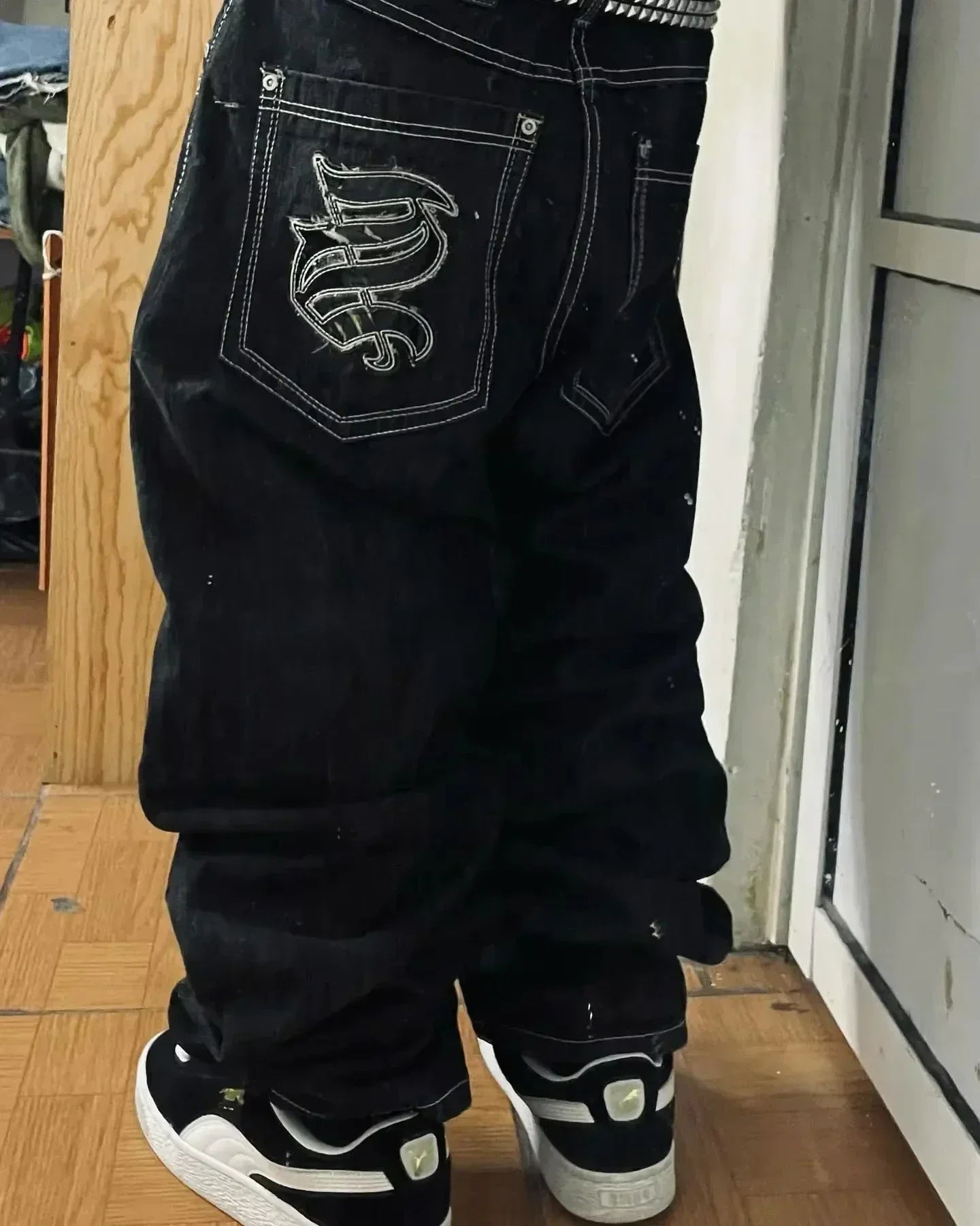 Baggy Wide Leg Black Jeans