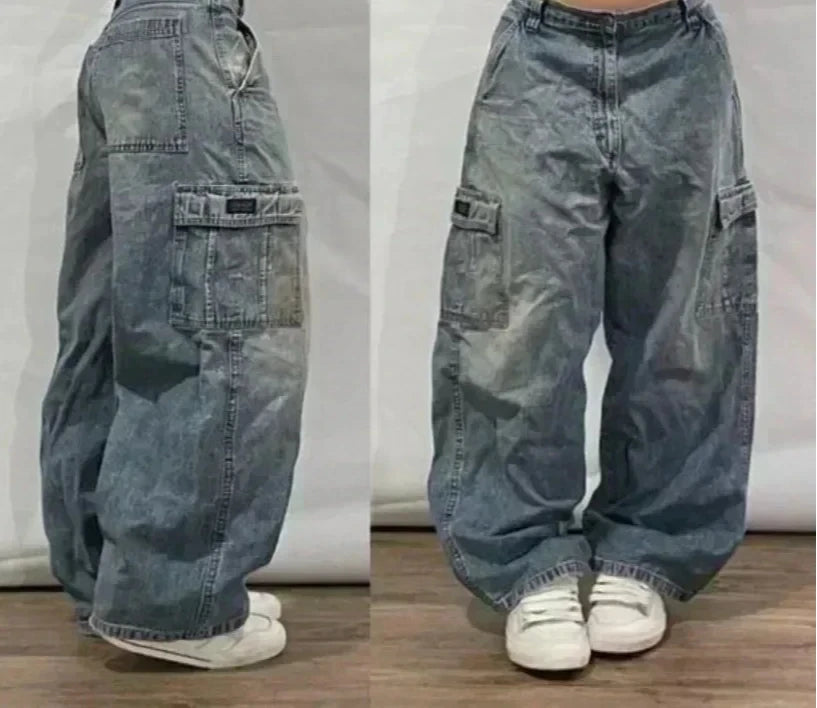 Oversized Mopping Wide Leg Jeans