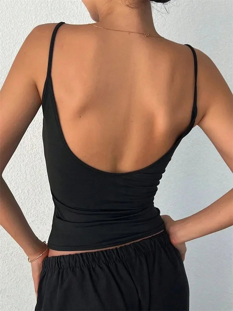 Backless Cami Crop Top