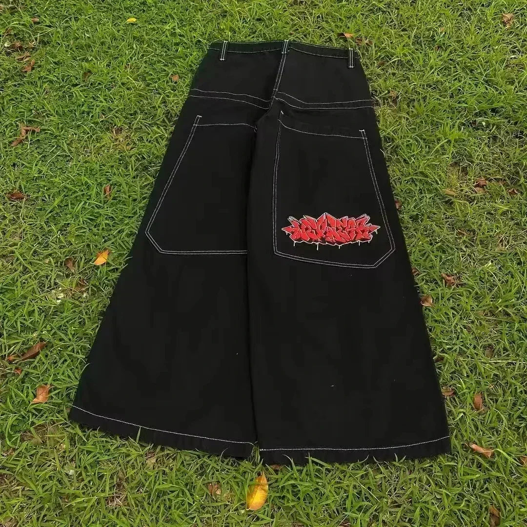 Baggy Wide Leg Black Jeans