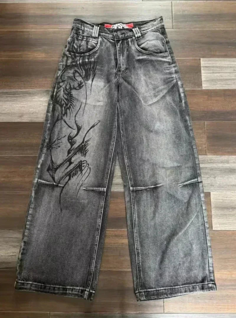Oversized Mopping Wide Leg Jeans