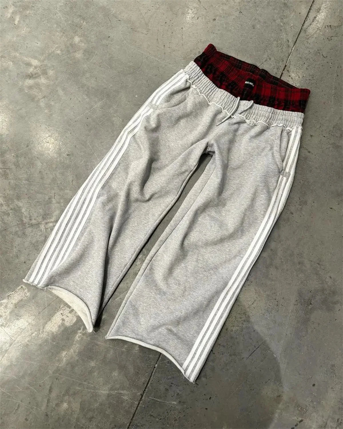 Striped Splice High Waist Wide Leg Pants