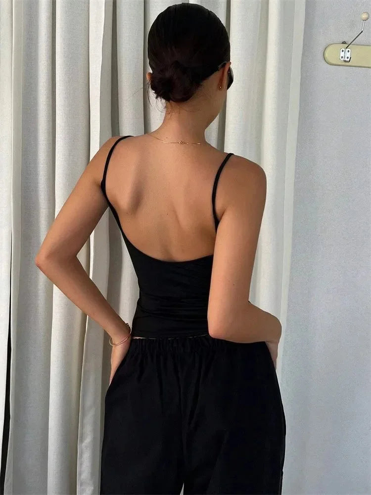 Backless Cami Crop Top