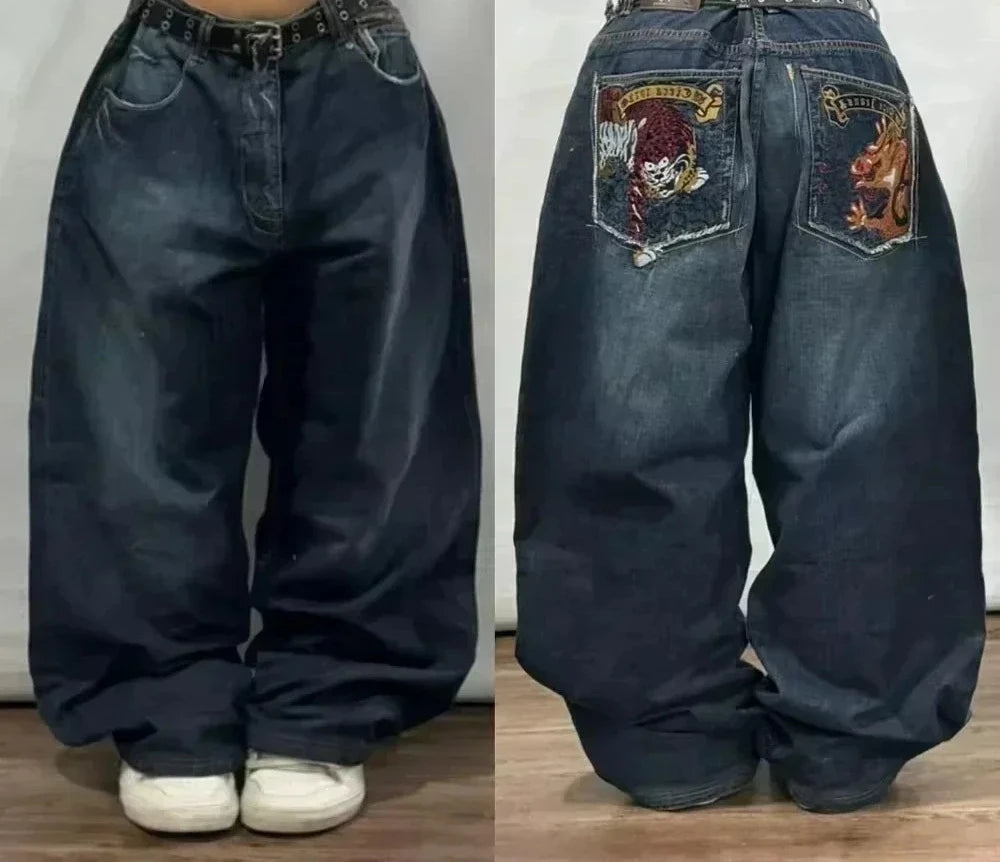 Oversized Mopping Wide Leg Jeans