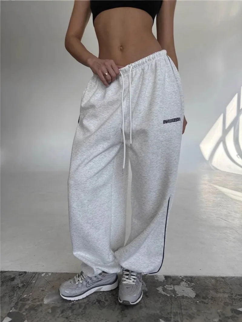 Black Oversized Wide Leg Joggers