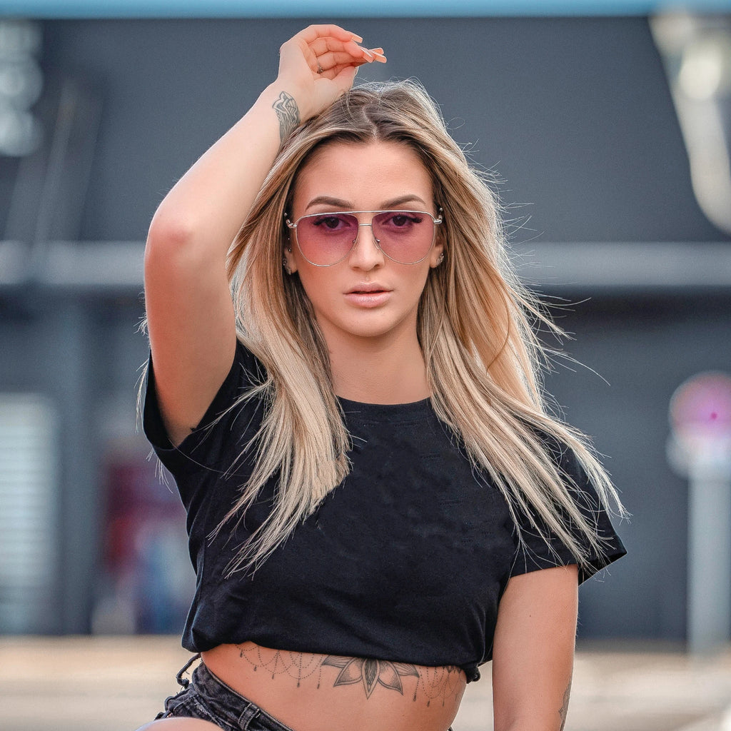 Pilot Double Bridge Gradient Sunglasses