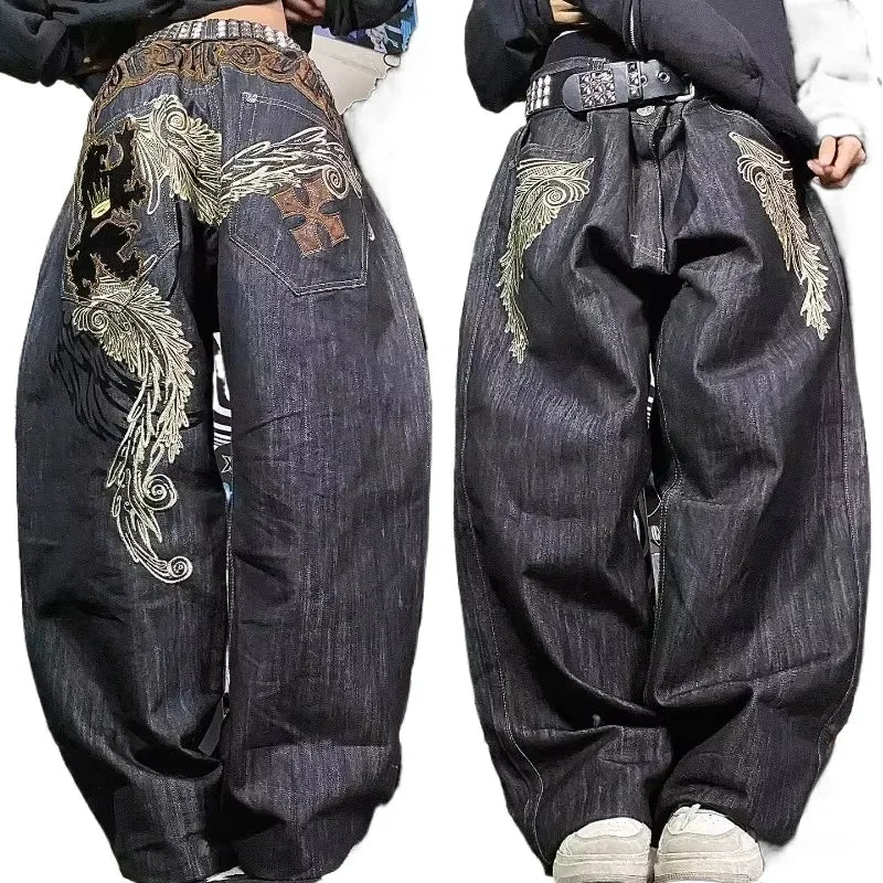 Baggy Wide Leg Black Jeans