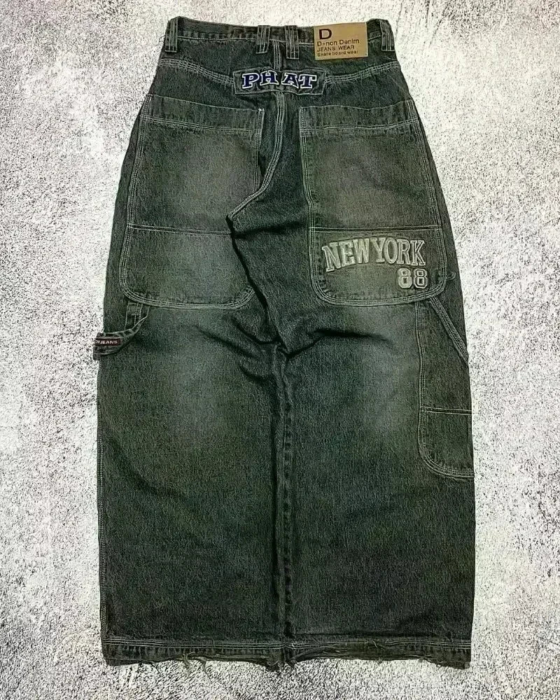 Baggy Wide Leg Black Jeans