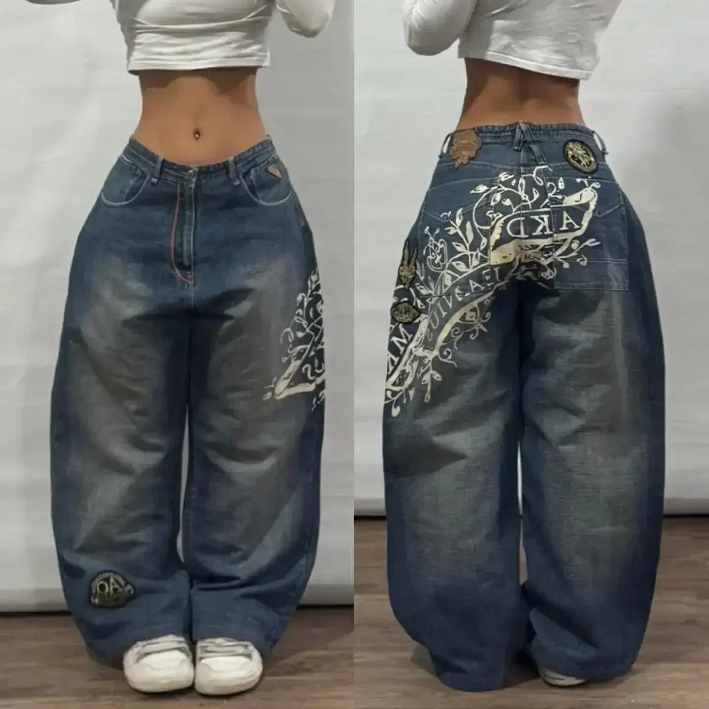 Baggy Wide Leg Black Jeans