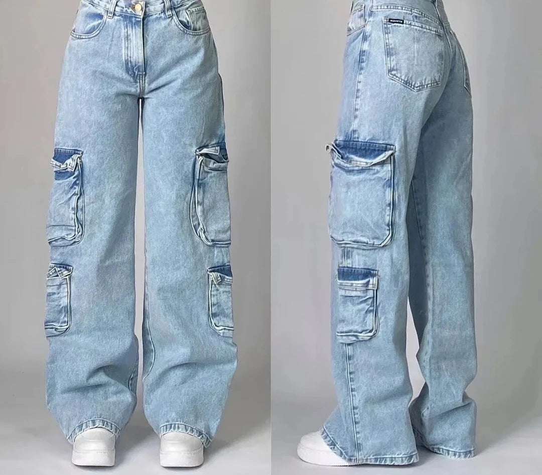 Oversized Mopping Wide Leg Jeans