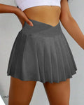 2-in-1 Crossover High Waist Skort