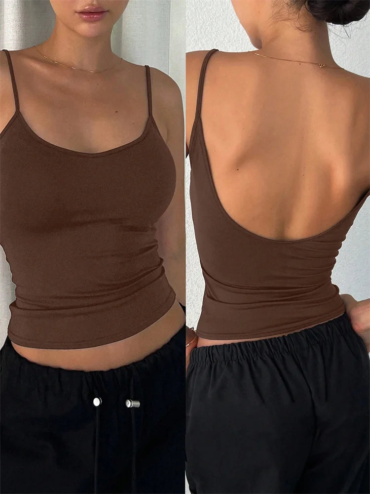Backless Cami Crop Top