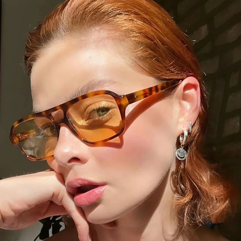 Y2K Small Frame Retro Double Beam Sunglasses
