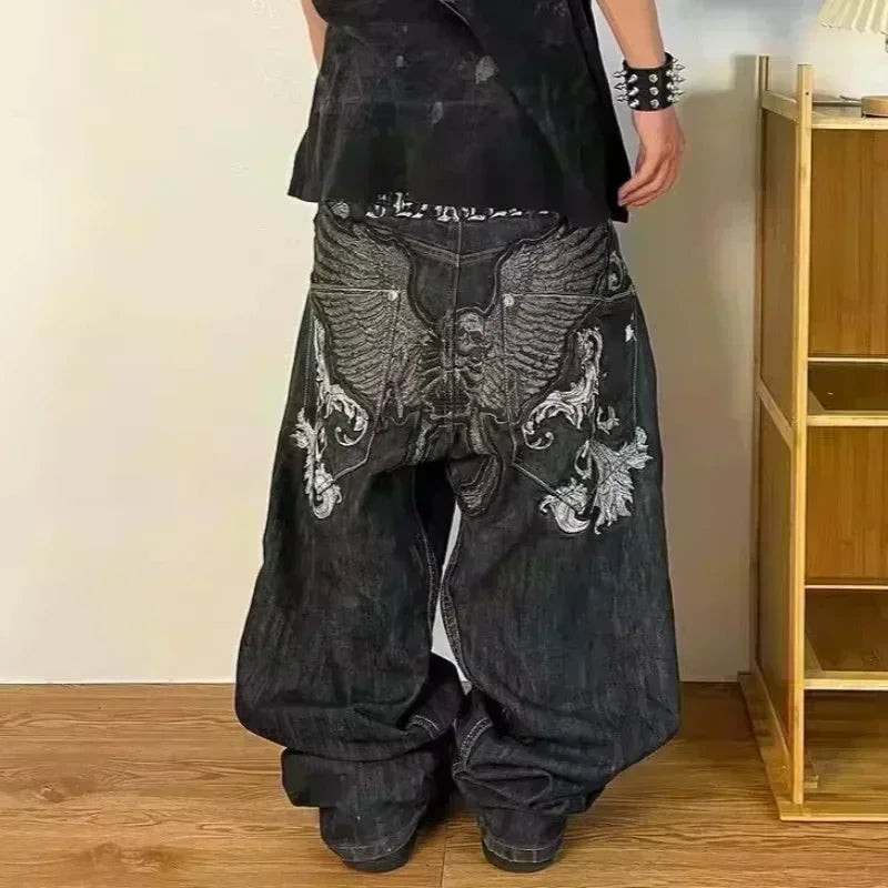 Baggy Wide Leg Black Jeans