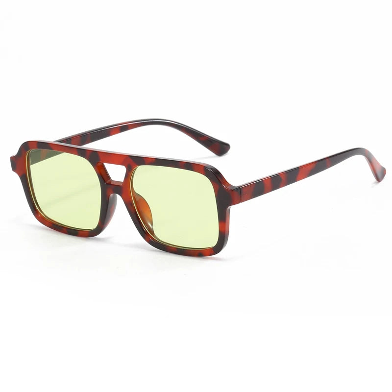 Y2K Small Frame Retro Double Beam Sunglasses