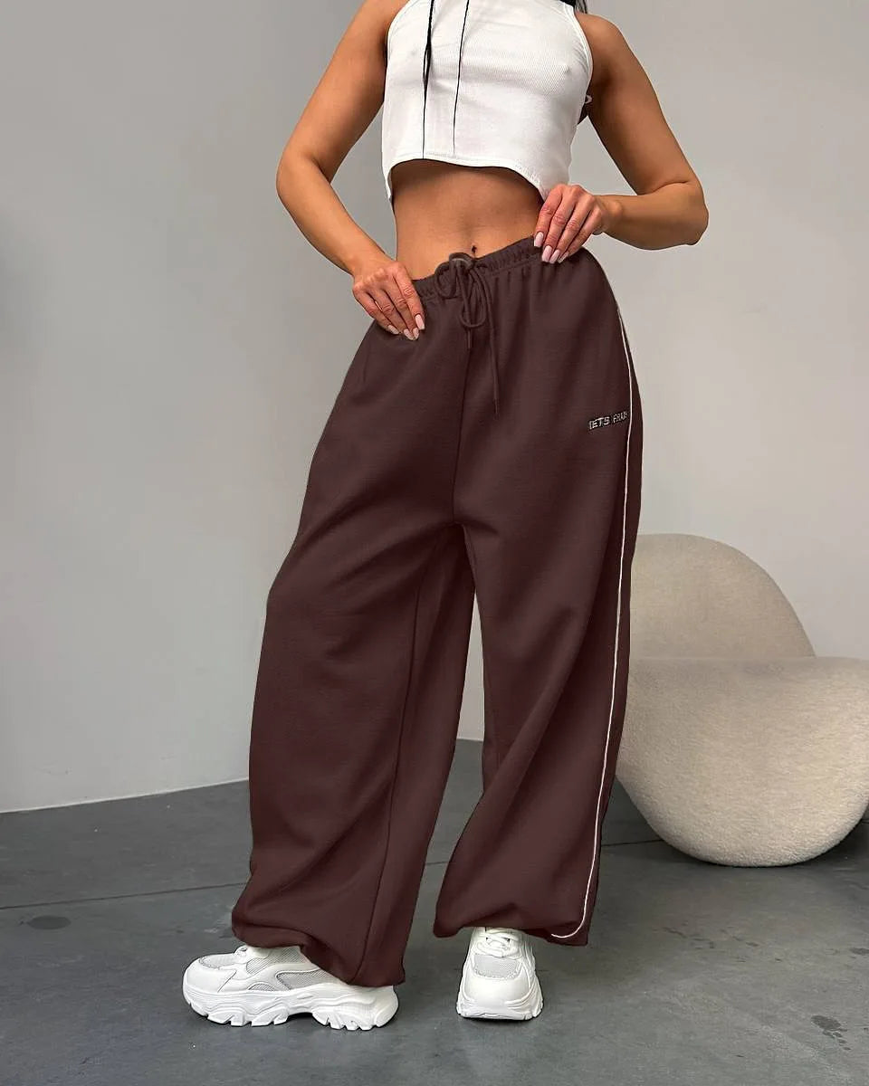 Black Oversized Wide Leg Joggers