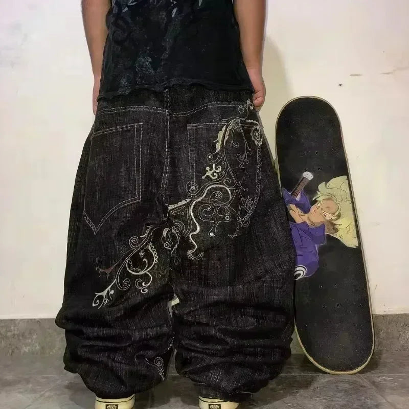 Baggy Wide Leg Black Jeans