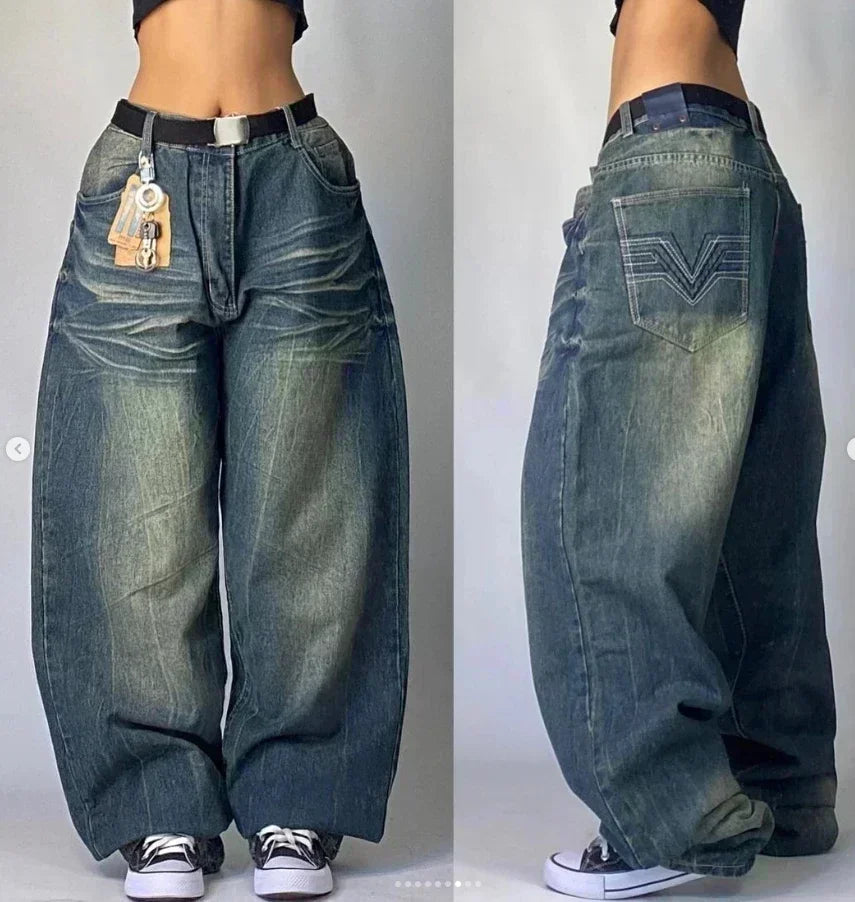 Baggy Wide Leg Black Jeans