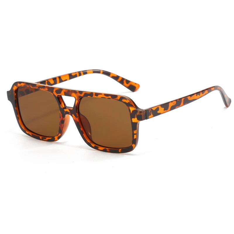 Y2K Small Frame Retro Double Beam Sunglasses
