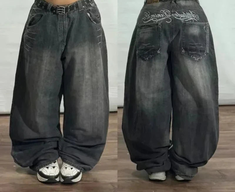 Oversized Mopping Wide Leg Jeans