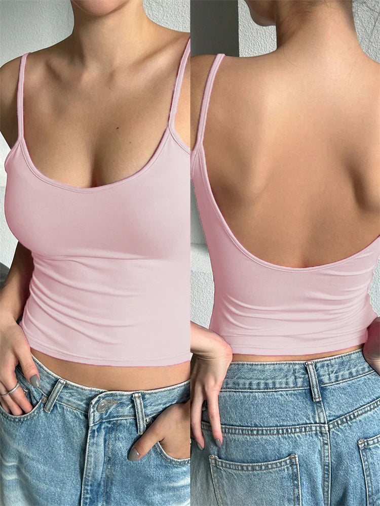Backless Cami Crop Top