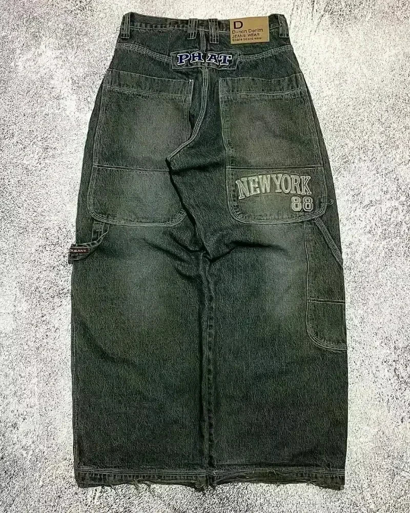 Oversized Mopping Wide Leg Jeans