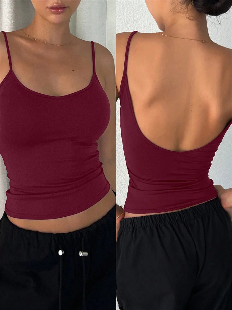 Backless Cami Crop Top