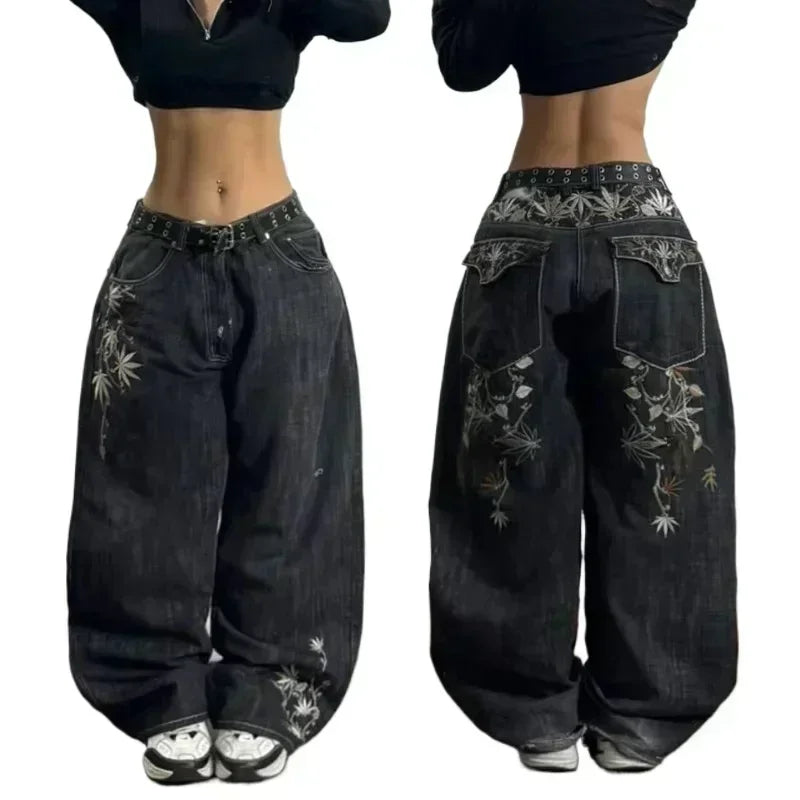 Baggy Wide Leg Black Jeans